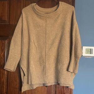 Lou & Grey for LOFT Tan Women's Crew Neck Sweater